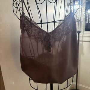 Abercrombie & Fitch Gray Satin Top